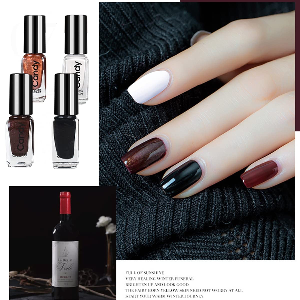 Fast-Drying Nail Polish Set - Long Lasting Chip-Resistant Nail Lacquer for Women | Perfect for Home Manicures, Salon-Quality Results & Everyday Wear