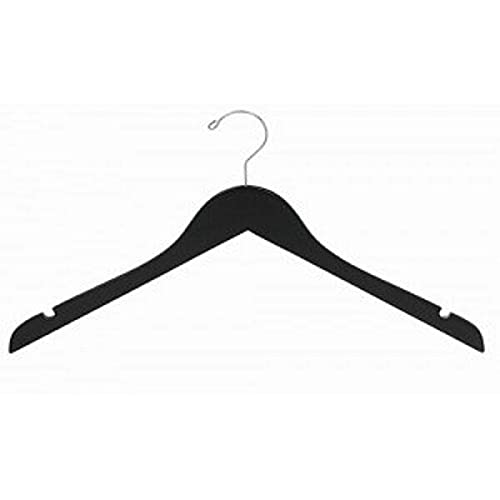 Premium Black Wooden Coat Rack with 15 Shirt Hangers & 5 Pants Hangers - Space Saving Closet Organizer for Bedroom, Entryway, or Laundry Room