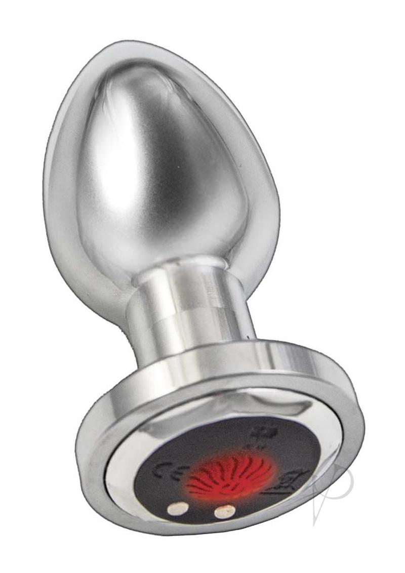 Premium Rechargeable Vibrating Metal Anal Plug with Remote Control - Silver | Sensual Adult Toy for Couples & Solo Play | Enhance Intimacy & Pleasure in the Bedroom