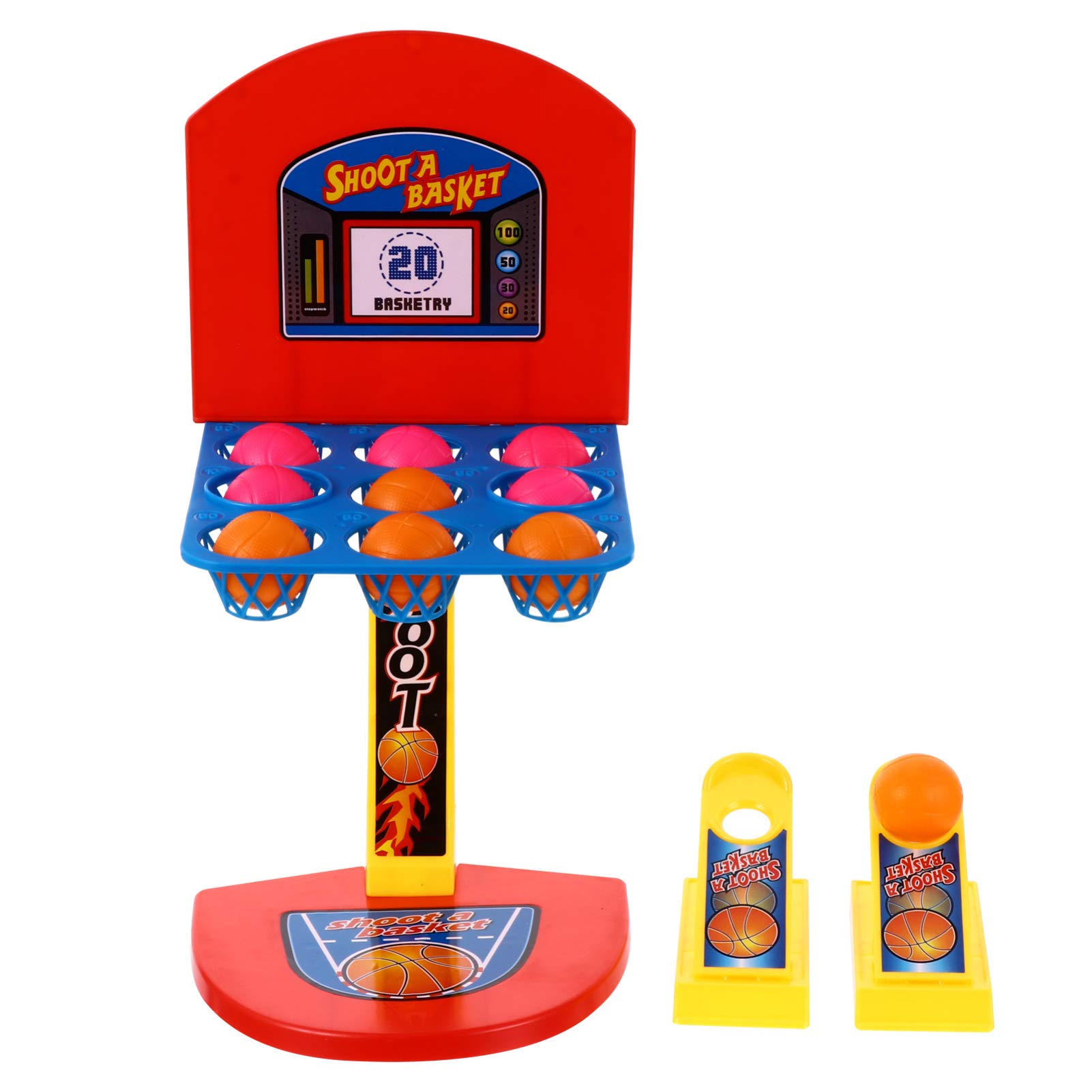 WHAMVOX Mini Basketball Hoop Toy Set - Fun Tabletop Basketball Game for Kids, Interactive Desktop Sports Toy, Perfect for Easter Party Favors, Parent-Child Bonding & Indoor Arcade Games - Great Gift for Boys & Girls (Plastic) | Play at Home, Office, Classroom or Birthday Parties