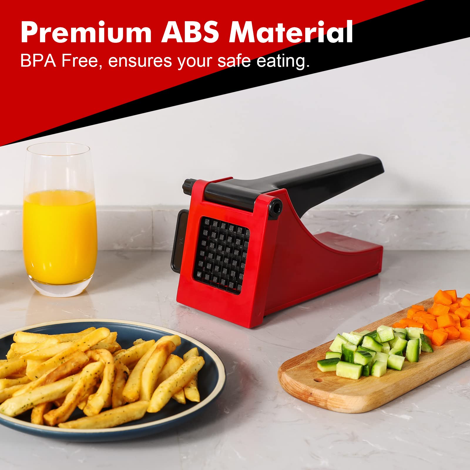 Geedel Manual Potato Chipper - Professional Vegetable & Fruit Slicer for Potatoes, Onions, Carrots, Cucumbers | Perfect for Home Cooking, Meal Prep & Healthy Snacks