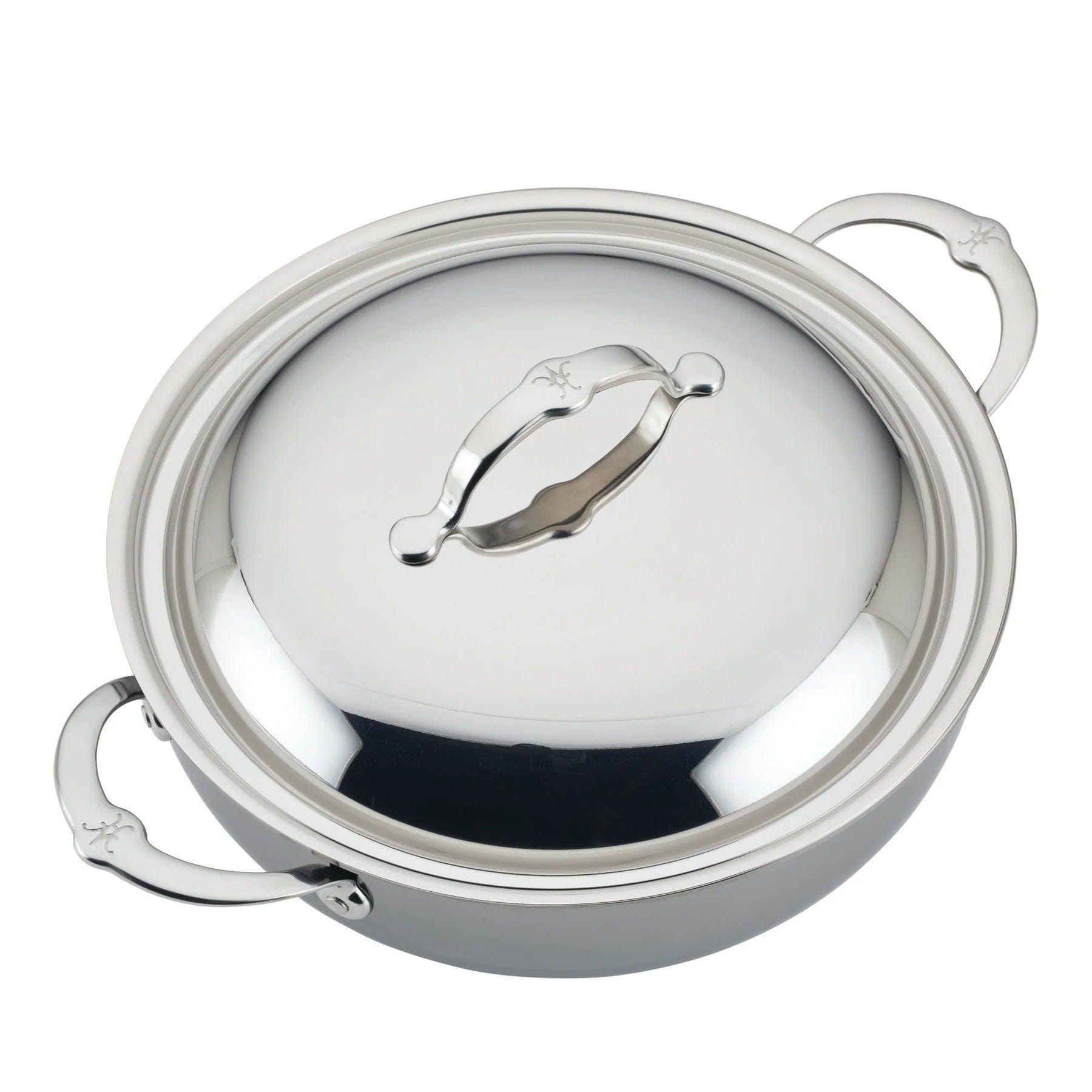 Hestan Nanobond 5-Quart Dutch Oven with Dome Lid - Premium Enameled Cast Iron Cookware for Braising, Baking & Slow Cooking