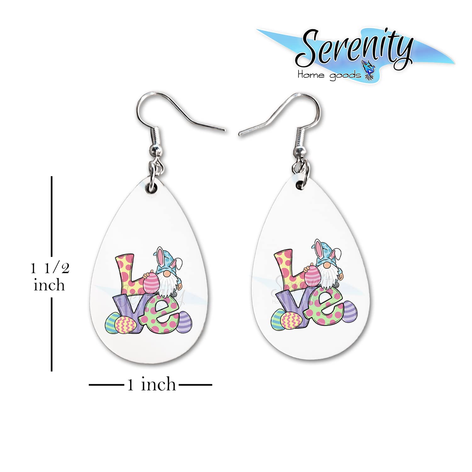 Cute Easter Bunny Egg Dangle Earrings Set for Women & Girls - Double Sided Print Spring Jewelry - Perfect Passover Gift for Girlfriend, Wife & Teens - Adorable Fashion Accessories for Easter Sunday & Spring Holidays