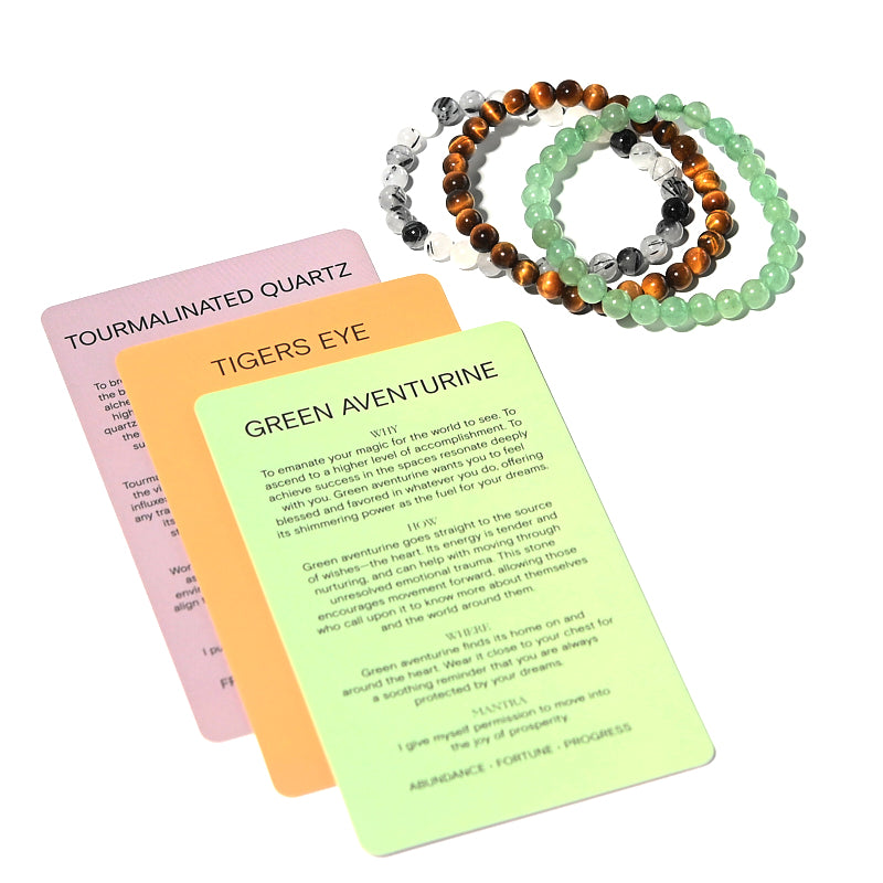 Lucky Bracelet Trio Set - Handmade Beaded Bracelets for Women, Adjustable Wristbands for Good Luck & Positive Energy - Perfect for Gifts, Daily Wear, and Spiritual Healing