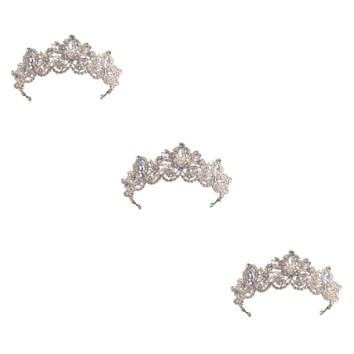 Elegant Baroque Wedding Tiara Set - 3PCS Bridal Hair Crown & Headpiece for Bride, Women's Wedding Accessories | Perfect for Bridal Showers, Ceremonies & Formal Events
