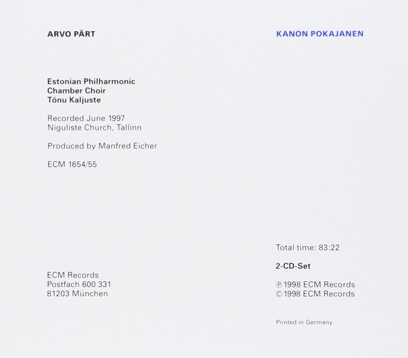 Pärt: Kanon Pokajanen - Sacred Choral Music by Arvo Pärt | Orthodox Christian Liturgical Music for Worship, Meditation & Spiritual Reflection