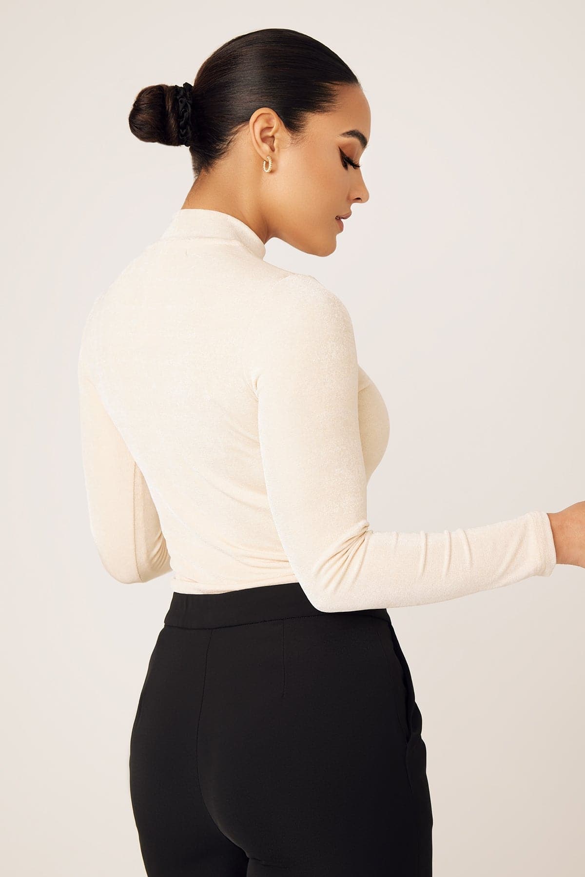 Camille Long Sleeve Body Shirt - Modest Nude Color Women's Tops for Work & Church | Flattering Fit for Everyday Wear