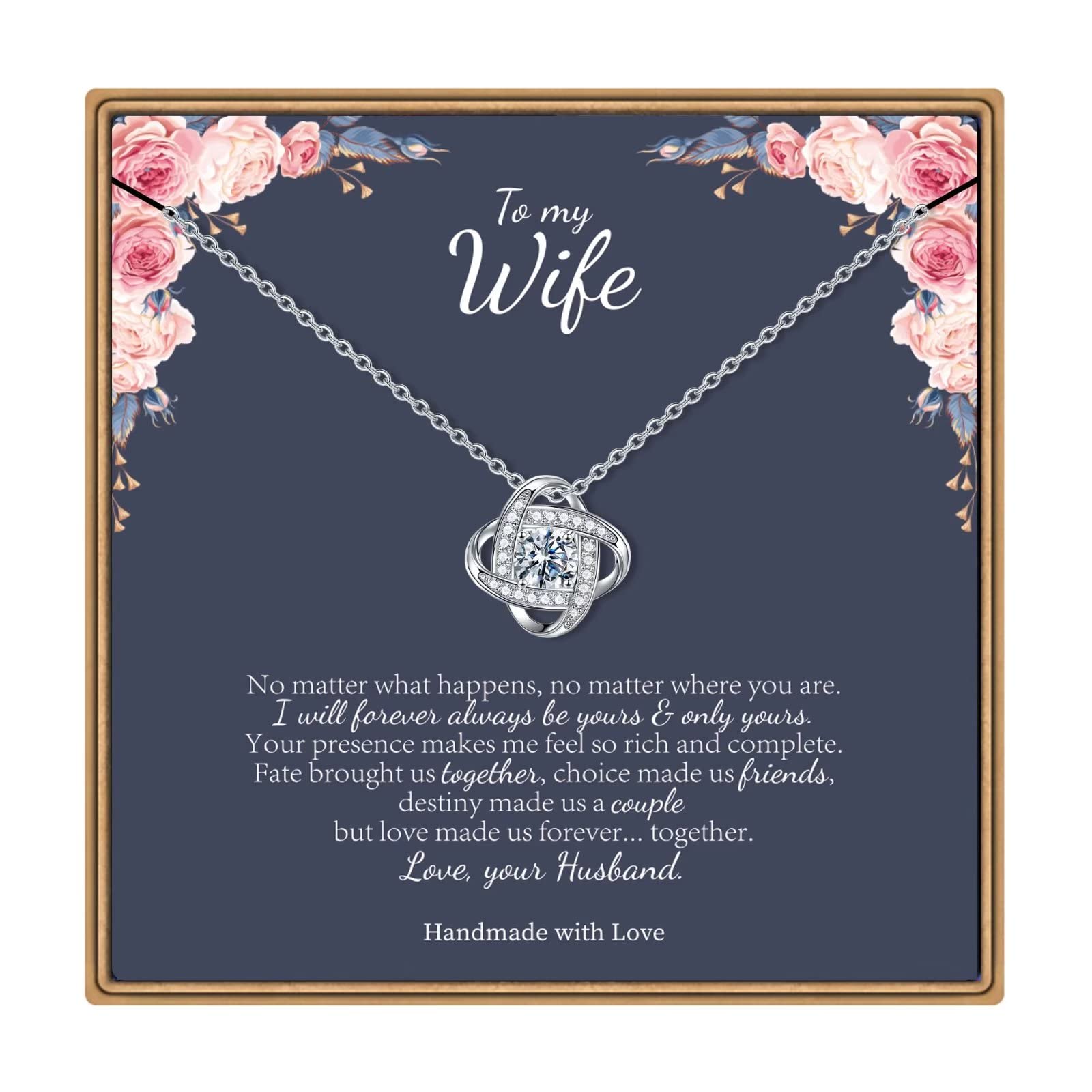 14K White Gold Plated Dainty Love Knot Necklace - Elegant Jewelry Gift for Women, Mom, Grandma, Sister, Aunt | Perfect for Birthday, Anniversary, Mother's Day & Special Occasions | Timeless Necklace for Everyday Wear & Romantic Dates