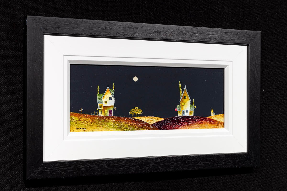 Original Moonlit Evening Painting - Handmade Wall Art for Living Room, Bedroom & Office Decor | Perfect Gift for Home & Housewarming
