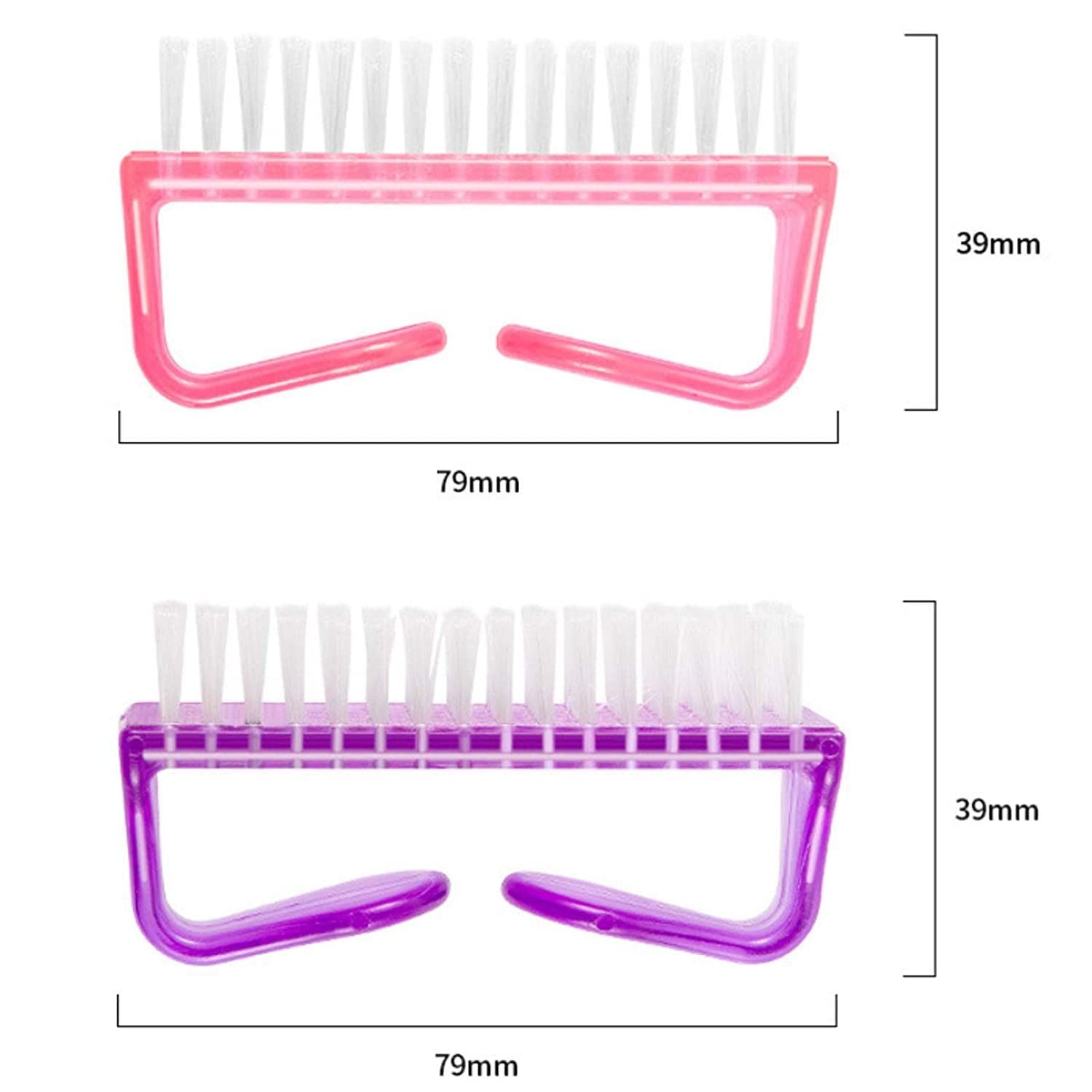 FAMEZA Nail Cleaning Brush Set - 2 Pack Professional Manicure & Pedicure Tools for Men and Women - Perfect for Home, Salon, and Travel Nail Care