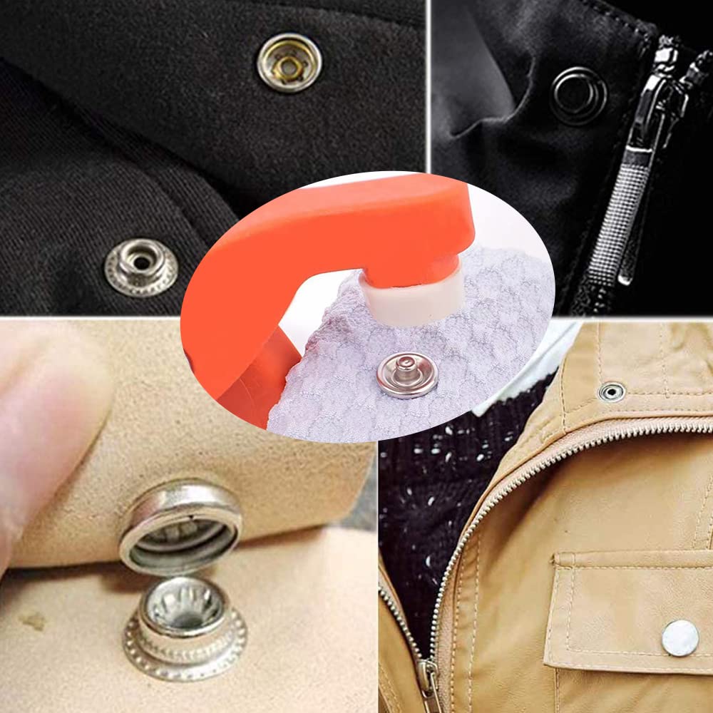2022 New Metal Snaps Buttons Kit with Fastener Pliers Tool - 50pcs DIY Sewing Press Studs & Five Claw Buckle Set for Clothing, Bags, Leather Crafts & DIY Projects