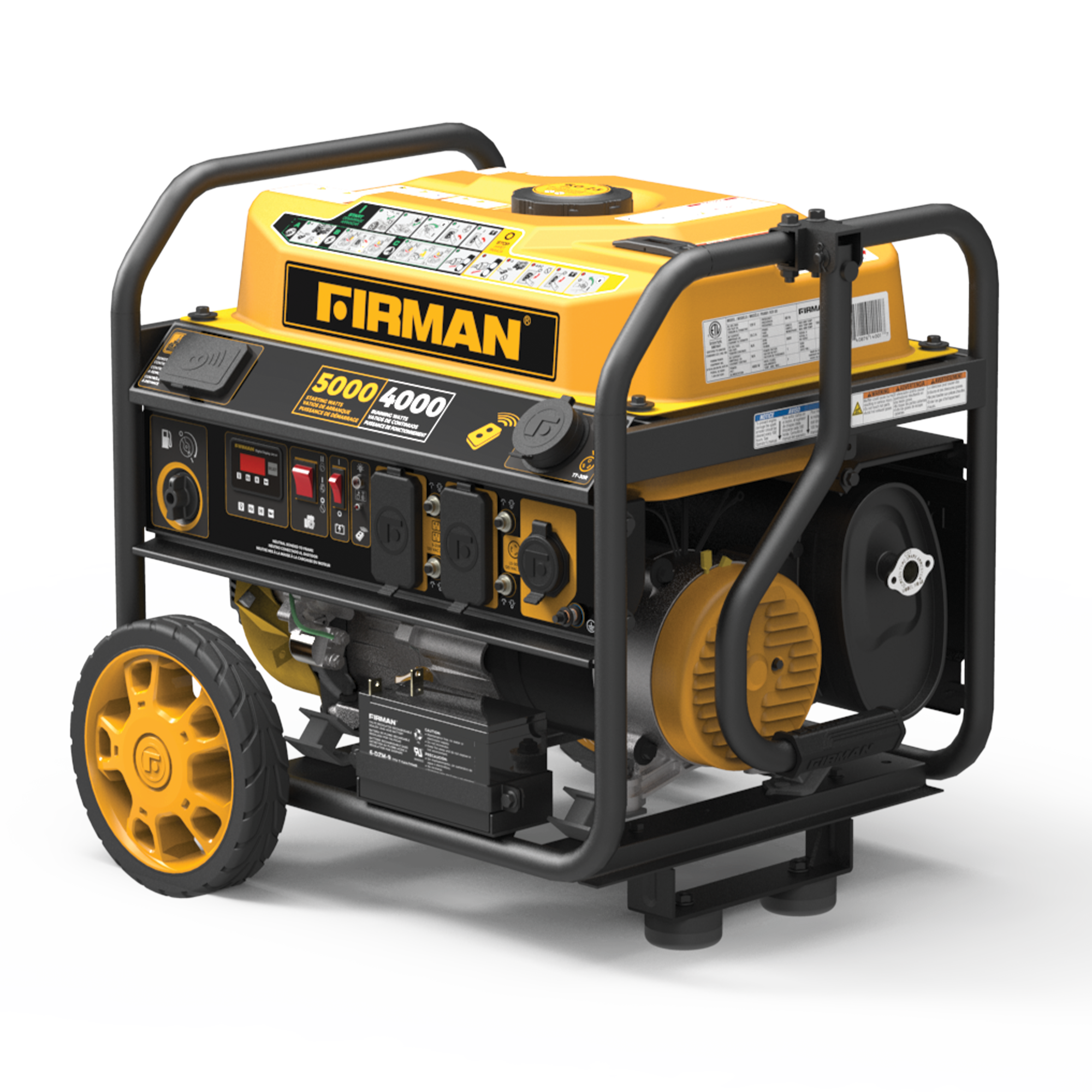 5000W Portable Gas Generator with Remote Start - 120V Quiet Inverter for Camping, RV & Emergency Power Backup