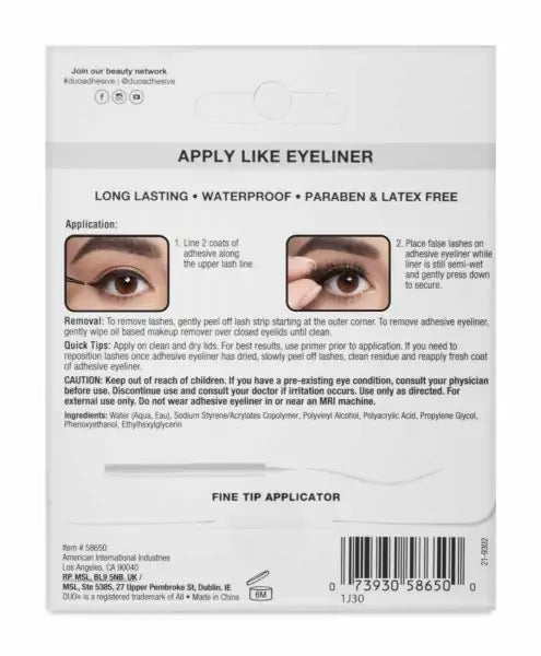Ardell DUO Line it Lash It Lash Adhesive - Waterproof Eyelash Glue for False Lashes & Extensions - Perfect for Daily Wear, Special Occasions & Makeup Artists