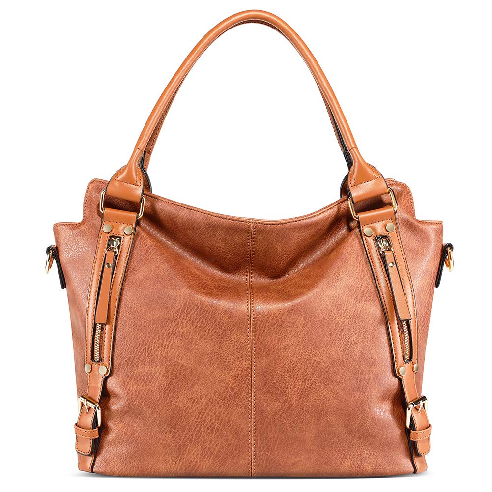 MINTEGRA Women's Large Capacity PU Leather Hobo Shoulder Bag - Stylish Tote & Crossbody Purse for Work, Travel & Everyday Use