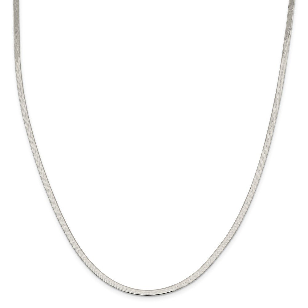 925 Sterling Silver 3mm Magic Herringbone Flat Chain Necklace for Women - Secure Lobster Clasp - Perfect for Layering, Everyday Wear & Gift Giving