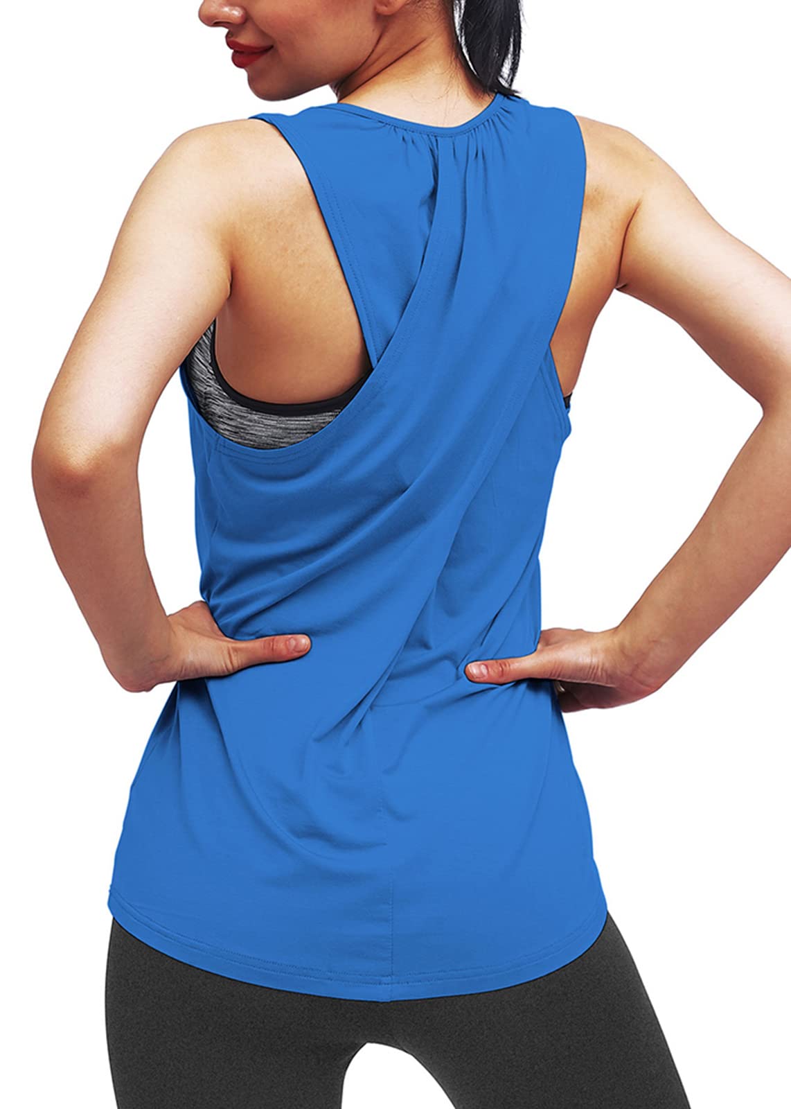 Women's Workout Tops - Mippo Yoga Tank Tops for Gym, Running & Summer Athletic Wear | Breathable & Comfortable Fitness Shirts for Yoga, Pilates & Cardio