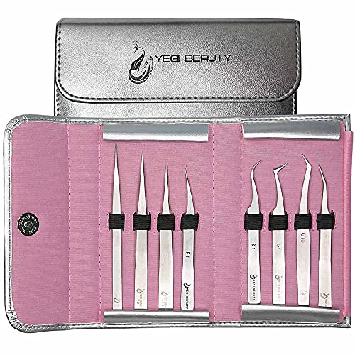 Professional Yegi Eyelash Extension Tweezers Set - Classic & Volume Styles for Lash Artists & DIY Beauty | Perfect for Salon, Home Use & Professional Lash Extensions