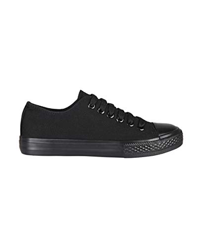 KRISP Women's Low Top Canvas Sneakers - Classic Lace-Up Slip-On Fashion Shoes for Casual Wear, Walking & Everyday Comfort