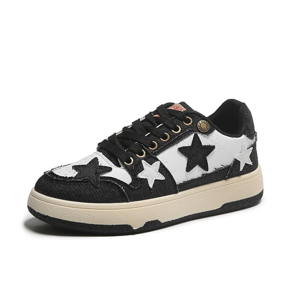 Vintage Star Canvas Sneakers for Women - Retro Fashion Sports Shoes, Casual Running Fitness Shoes, College Style Sneakers for All Seasons | Perfect for Gym, Workout, Campus & Daily Wear