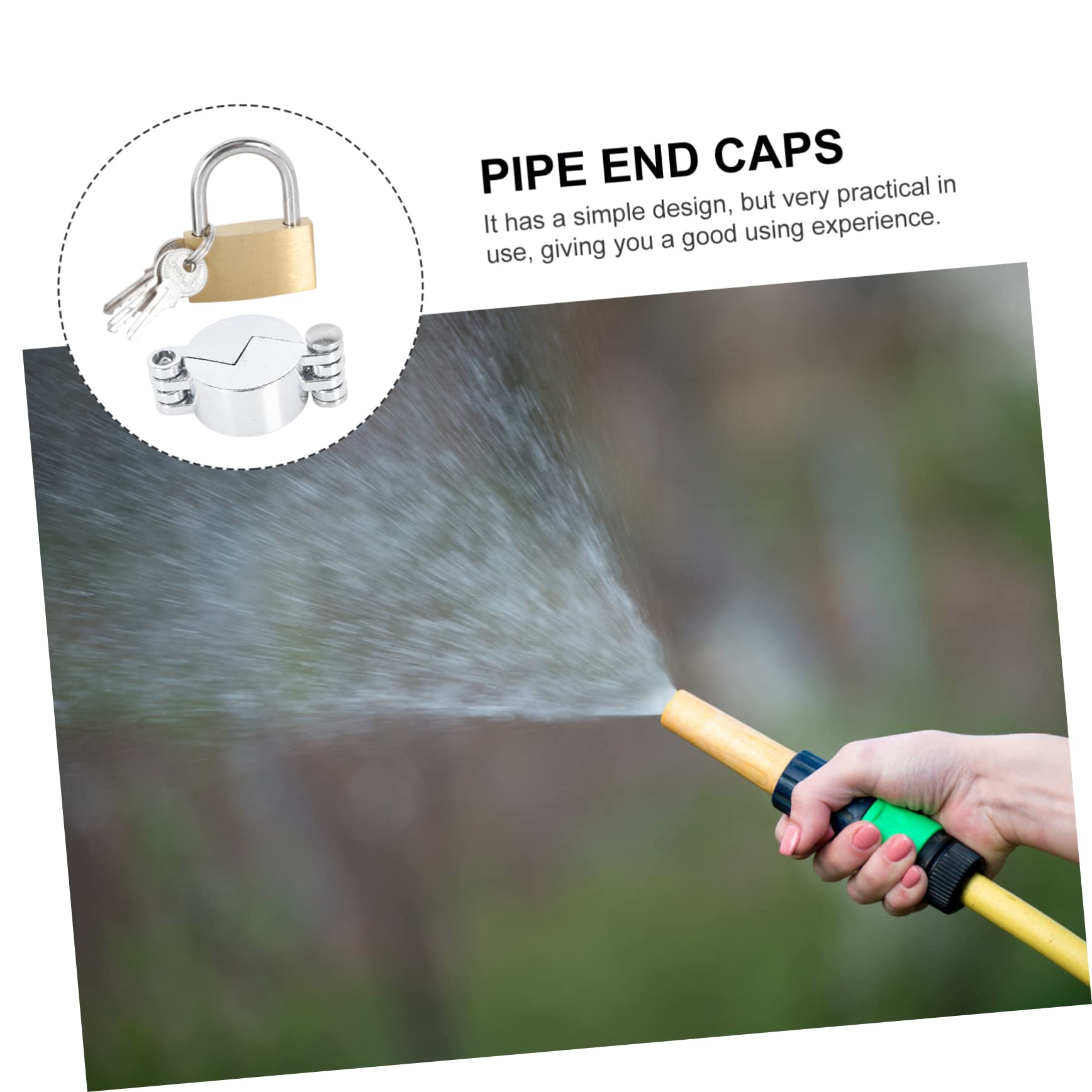 Operitacx Water Stopper with Lock Tube End Caps - Secure Garden Hose Spigot Lock for Leak-Free Connection | Perfect for Outdoor Faucets, Sprinklers & Drip Irrigation Systems
