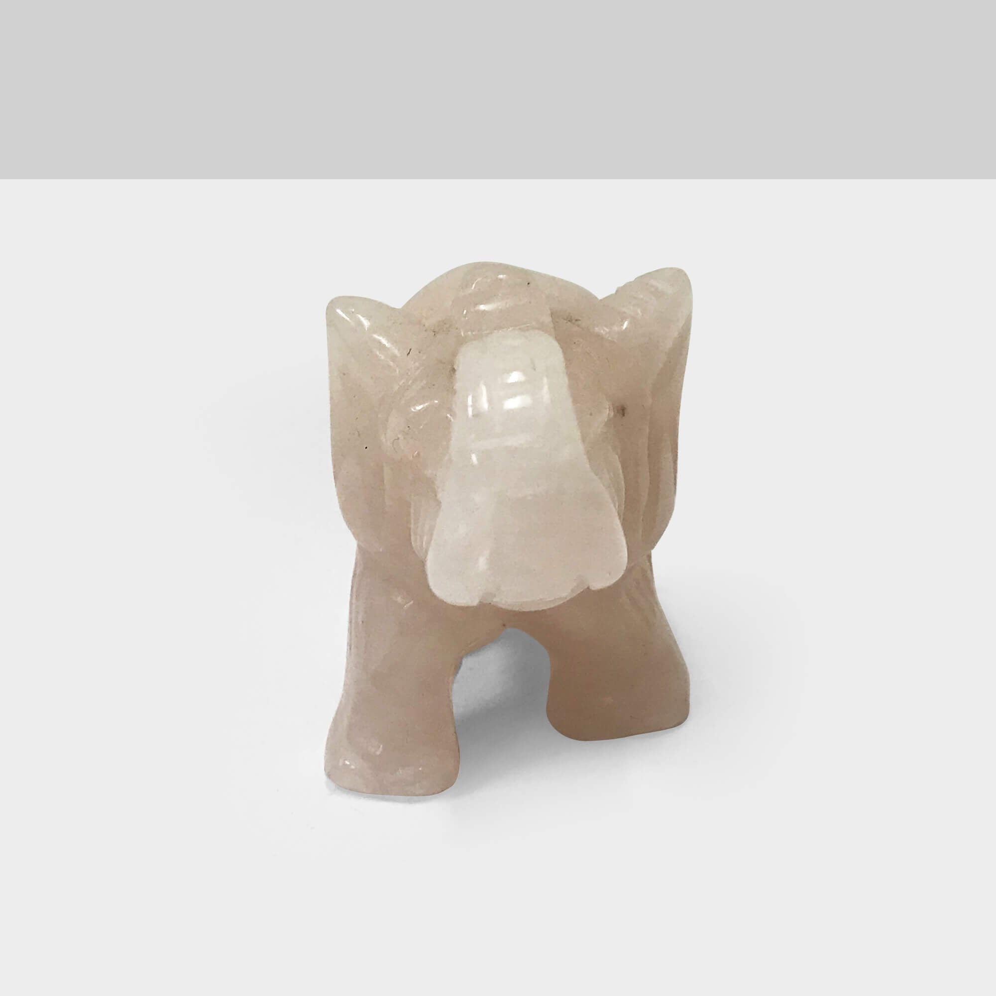 Rose Quartz Crystal Gemstone Elephant Figurine - Handcrafted Spiritual Decor for Home, Office & Meditation | Feng Shui Gift & Healing Crystal Statue