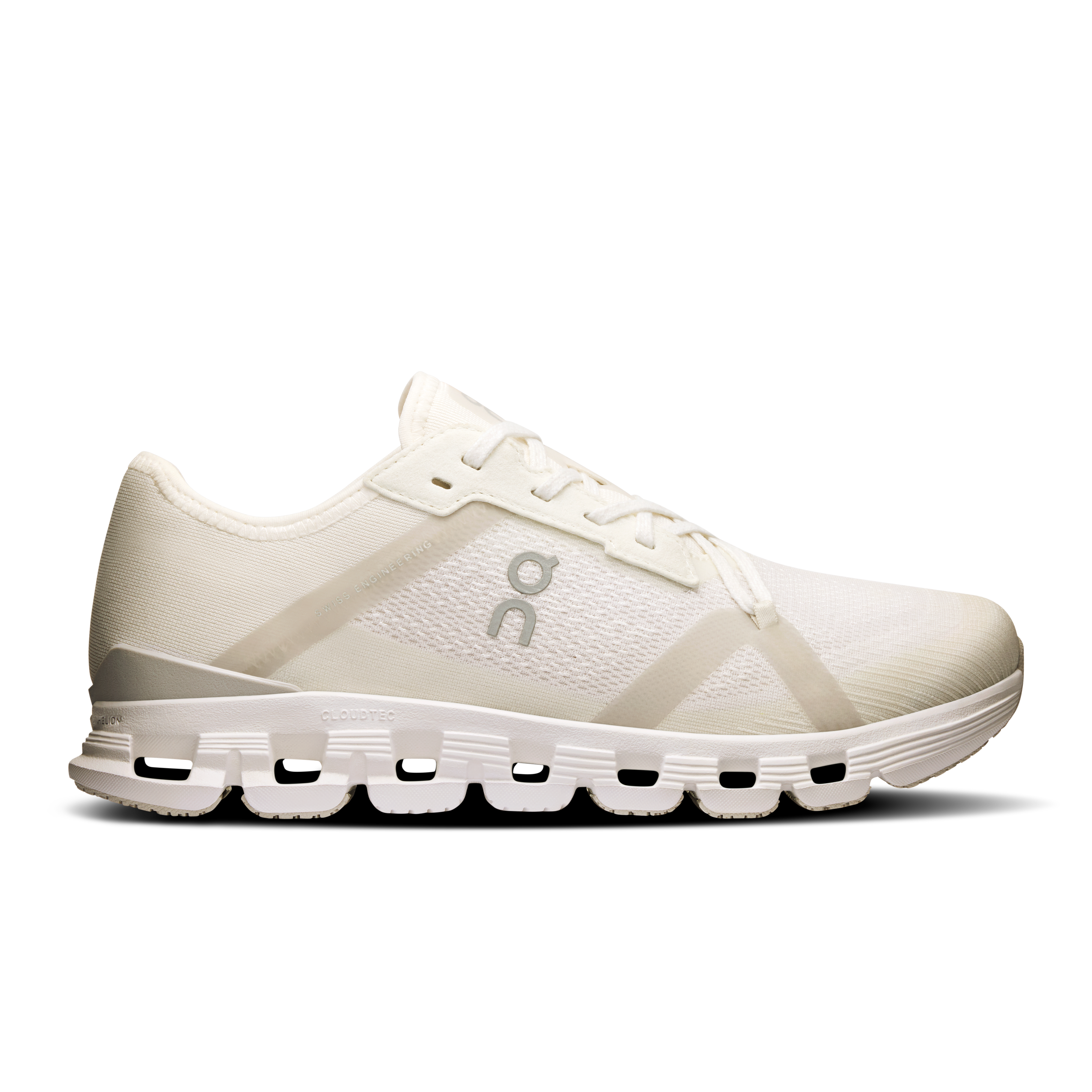 On Running Women's Cloud X 4 Athletic Running Shoes - Lightweight & Breathable - White/Wolf - Perfect for Jogging, Gym Workouts & Daily Wear