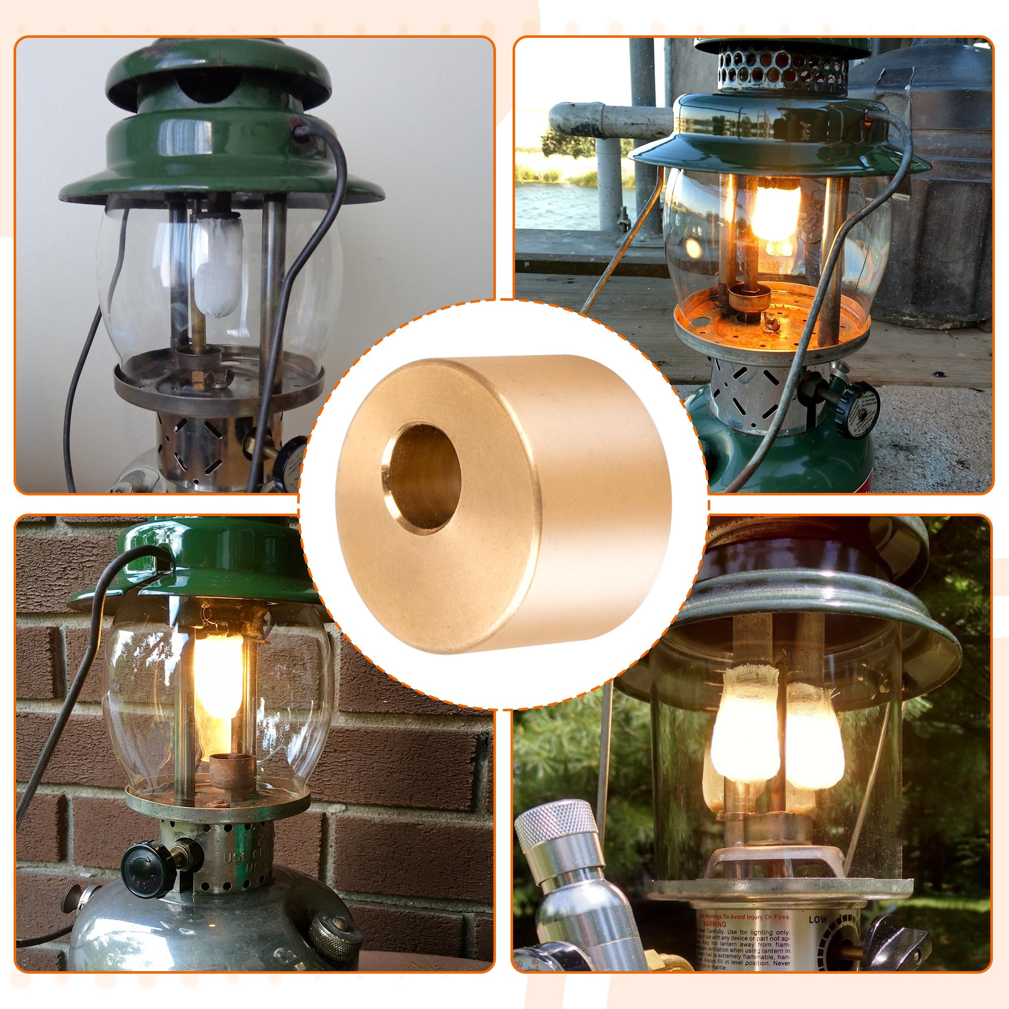 Coleman Lantern Preheater Cup - Brass Kerosene Lantern Accessory (Part #2015101) for Coleman 200A 242B Models - Perfect for Camping, Emergency Lighting & Outdoor Adventures