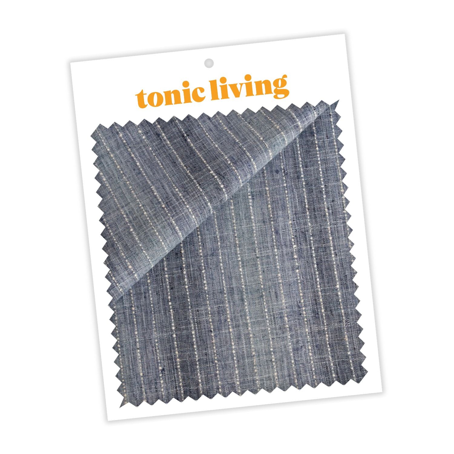 Hyden Stripe Lake Blue Swatch - Premium Fabric Swatch for Upholstery & Home Decor - Perfect for DIY Projects, Furniture Restoration & Interior Design Samples