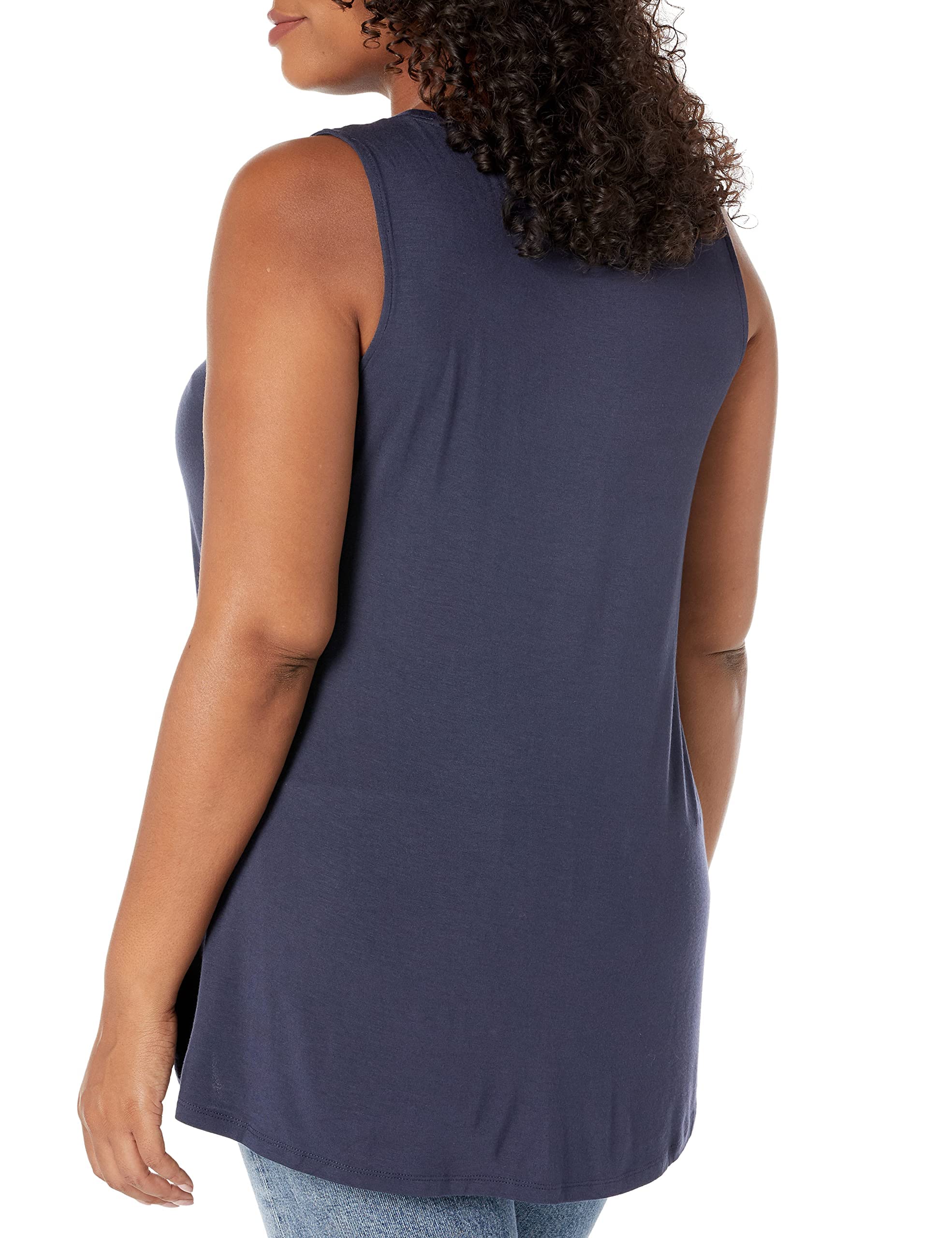 Amazon Essentials Women's Swing Tank Top - Comfortable Plus Size Casual T-Shirt for Everyday Wear, Lounge & Summer Outfits