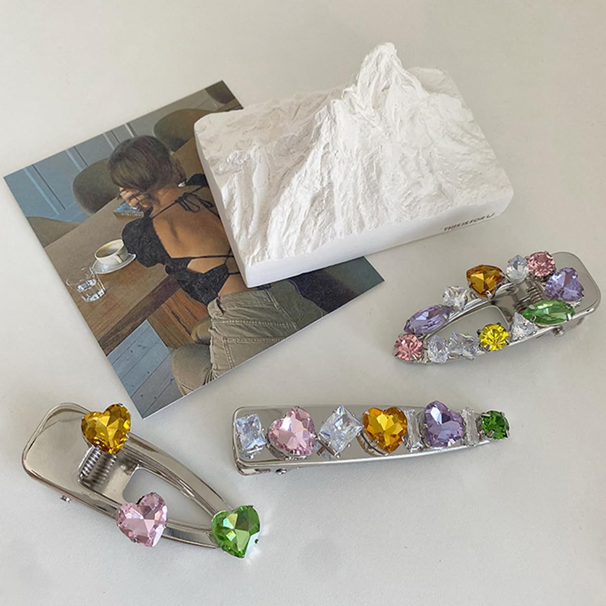 Handmade Hair Barrettes Set - Women's Hair Clips & Pins for Buns, Updos & Styling - Fashion Headwear Accessories (Color: FJ0541) | Perfect for Weddings, Parties & Everyday Elegance