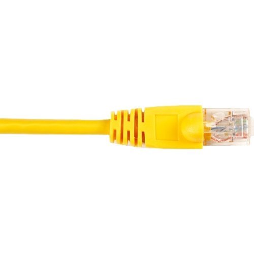 BLACK BOX CAT6PC-015-YL CAT6 Ethernet Patch Cable - 15ft (4.5m) Stranded Yellow Network Cable - 5 Pack for Office, Home & Data Center Networking