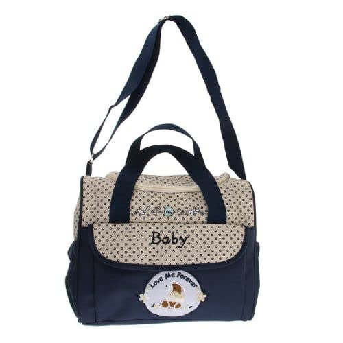 blue diaper bag