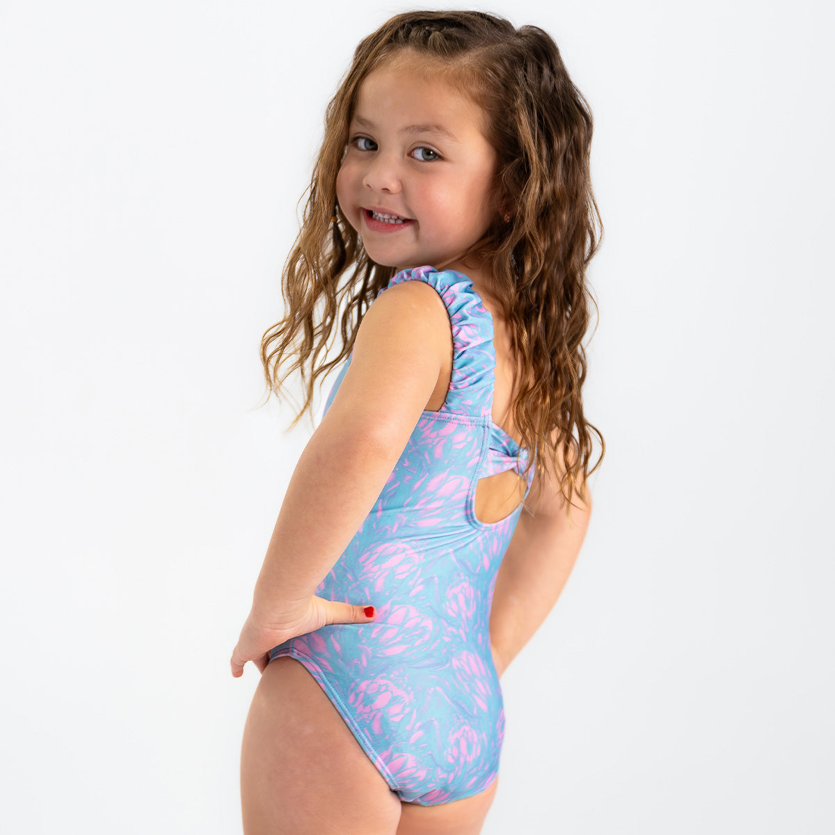 Puffy Sleeve One Piece Swimsuit for Girls - Trendy Ruffled Bathing Suit for Beach, Pool & Summer Vacations