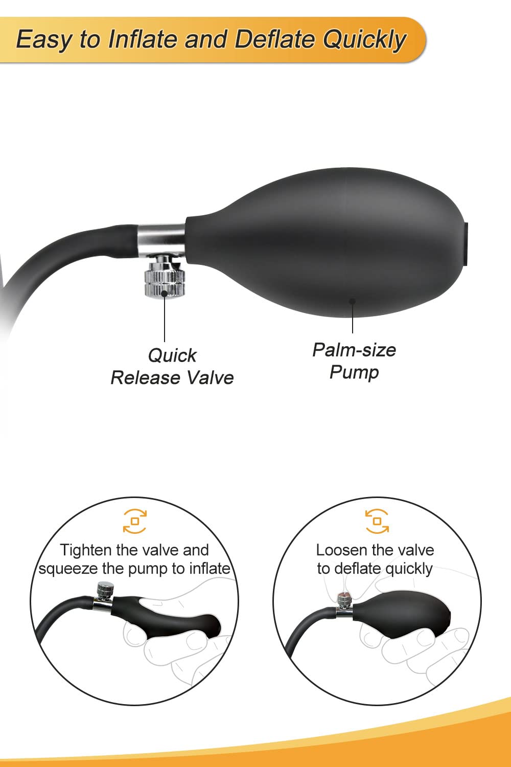 Premium Inflatable Butt Plug - Soft Liquid Silicone Anal Trainer Kit with Detachable Needle for Beginners & Advanced | Stretching, Pleasure & Training | Perfect for Couples Play & Solo Exploration