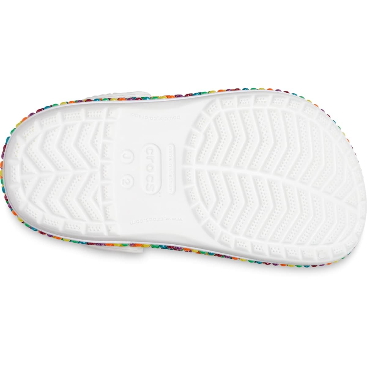 Crocs Unisex-Child Crocband Rainbow Band Clog | Kids Water Shoes for Beach, Pool & Outdoor Play | Comfortable & Lightweight Slip-On Sandals