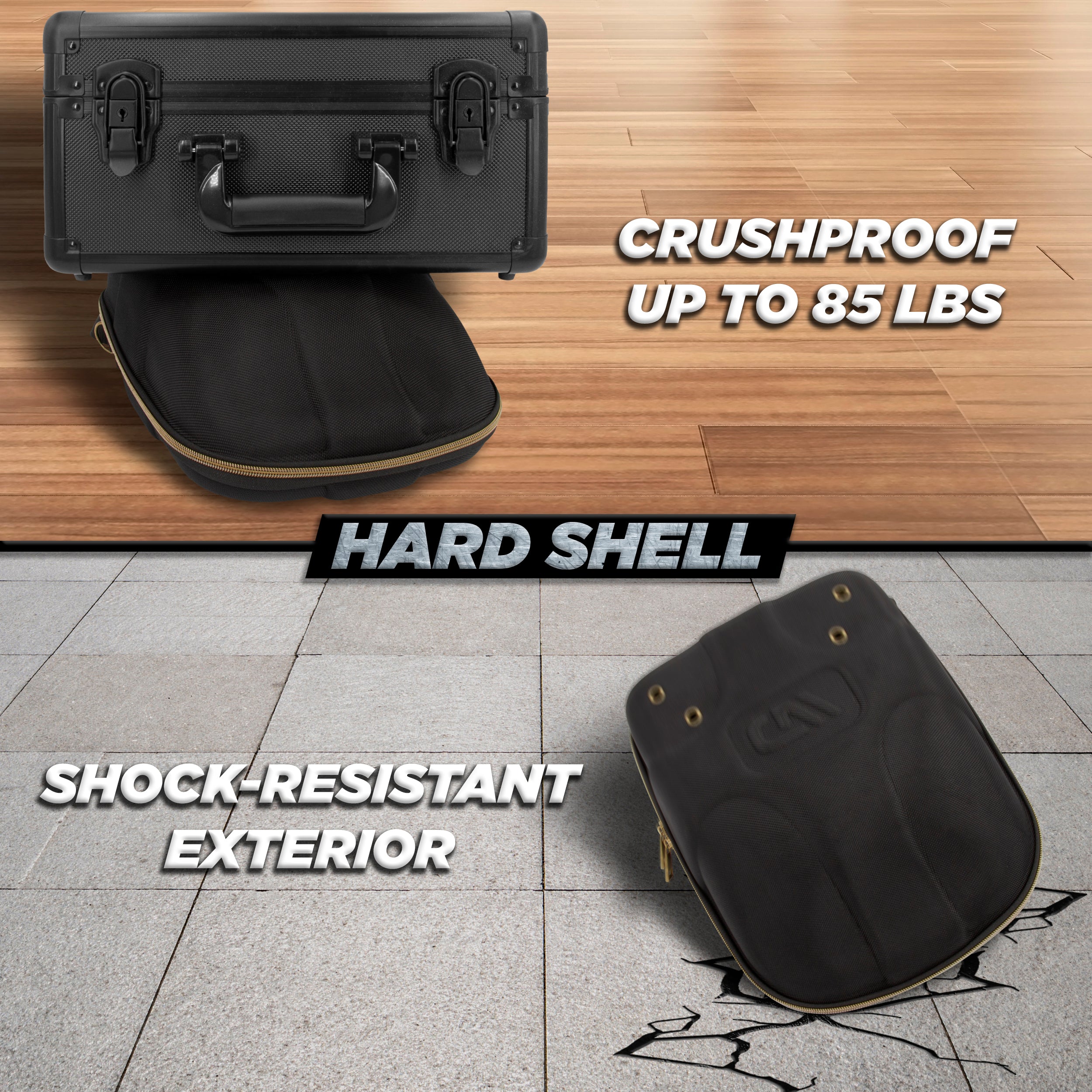 CASEMATIX Hard Shell Hat Travel Case for 6 Baseball Caps - Portable Cap Carrier with Shoulder Strap & Handle - Perfect for Airplane, Camping, and Sports Travel Accessories