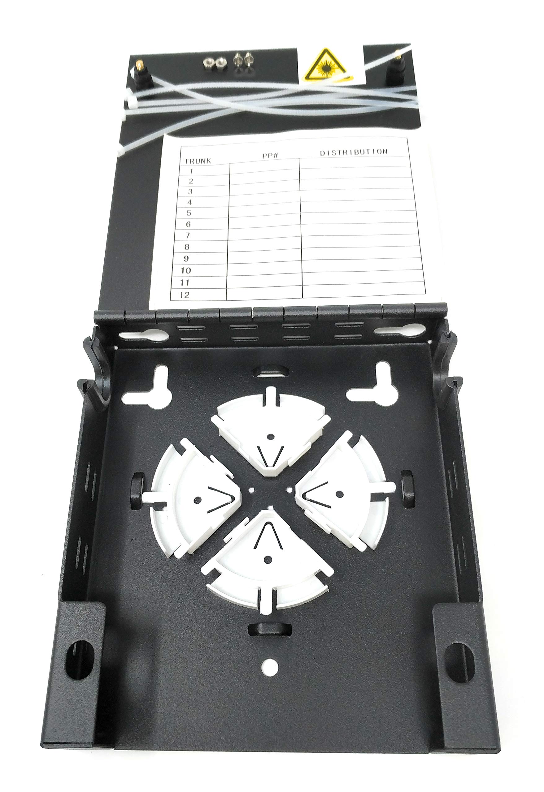 Ultra Spec Cables Wall Mount Fiber Enclosure with Spool - 6 Port LC-UPC OM3 Multimode Duplex LGX Panel | Ideal for Data Centers, Server Rooms & Network Installations