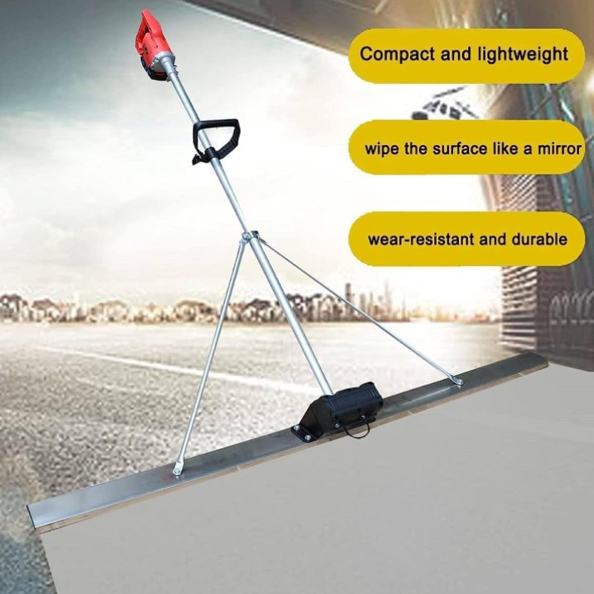 FENGSSLL Battery-Powered Concrete Vibrating Screed - Professional Concrete Finishing & Leveling Tool for Driveways, Patios & Floors