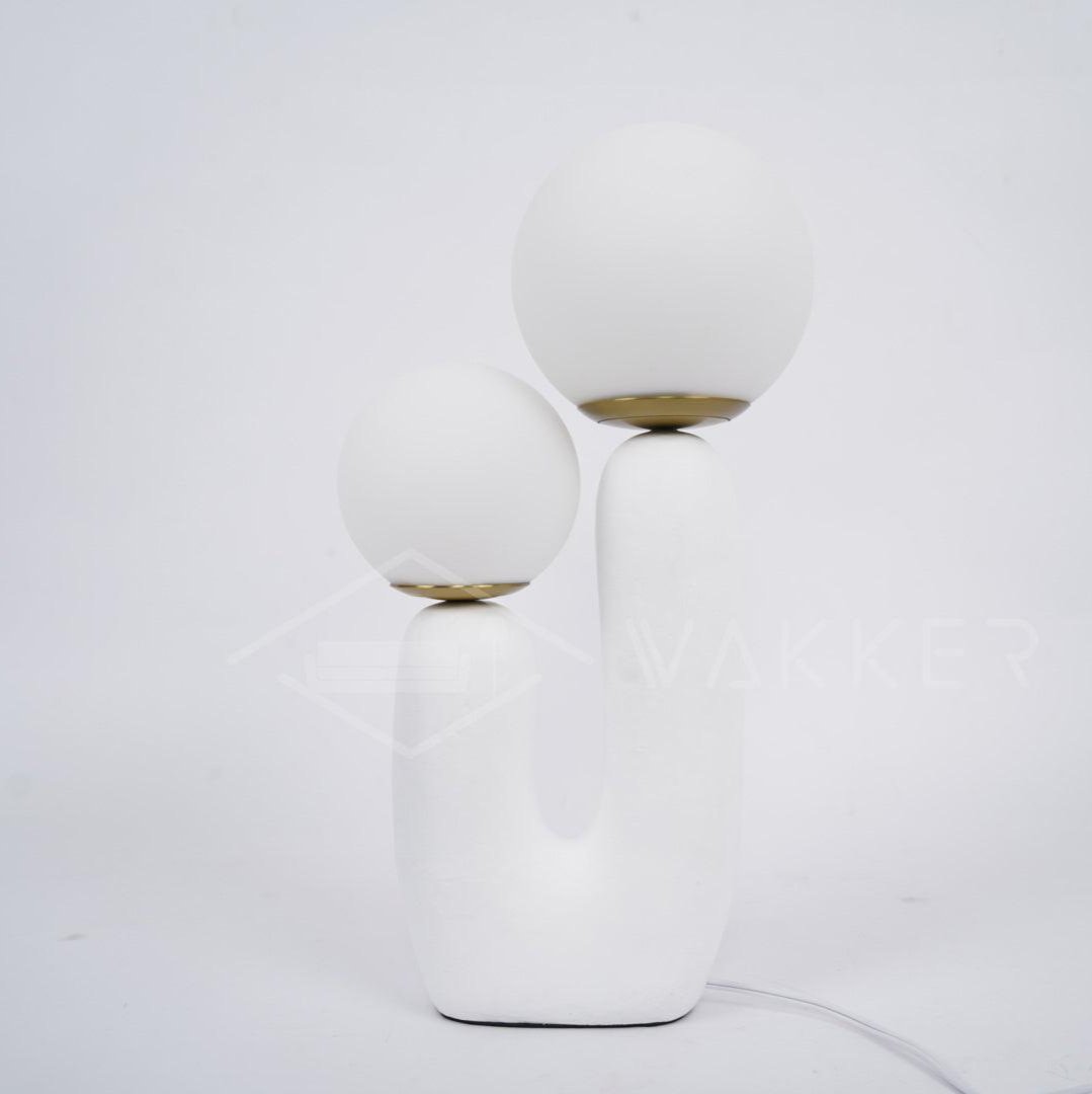 Oo Rough Table Lamp - Modern Industrial Bedside Lighting for Living Room, Bedroom & Office - Dimmable LED Desk Lamp with Adjustable Brightness