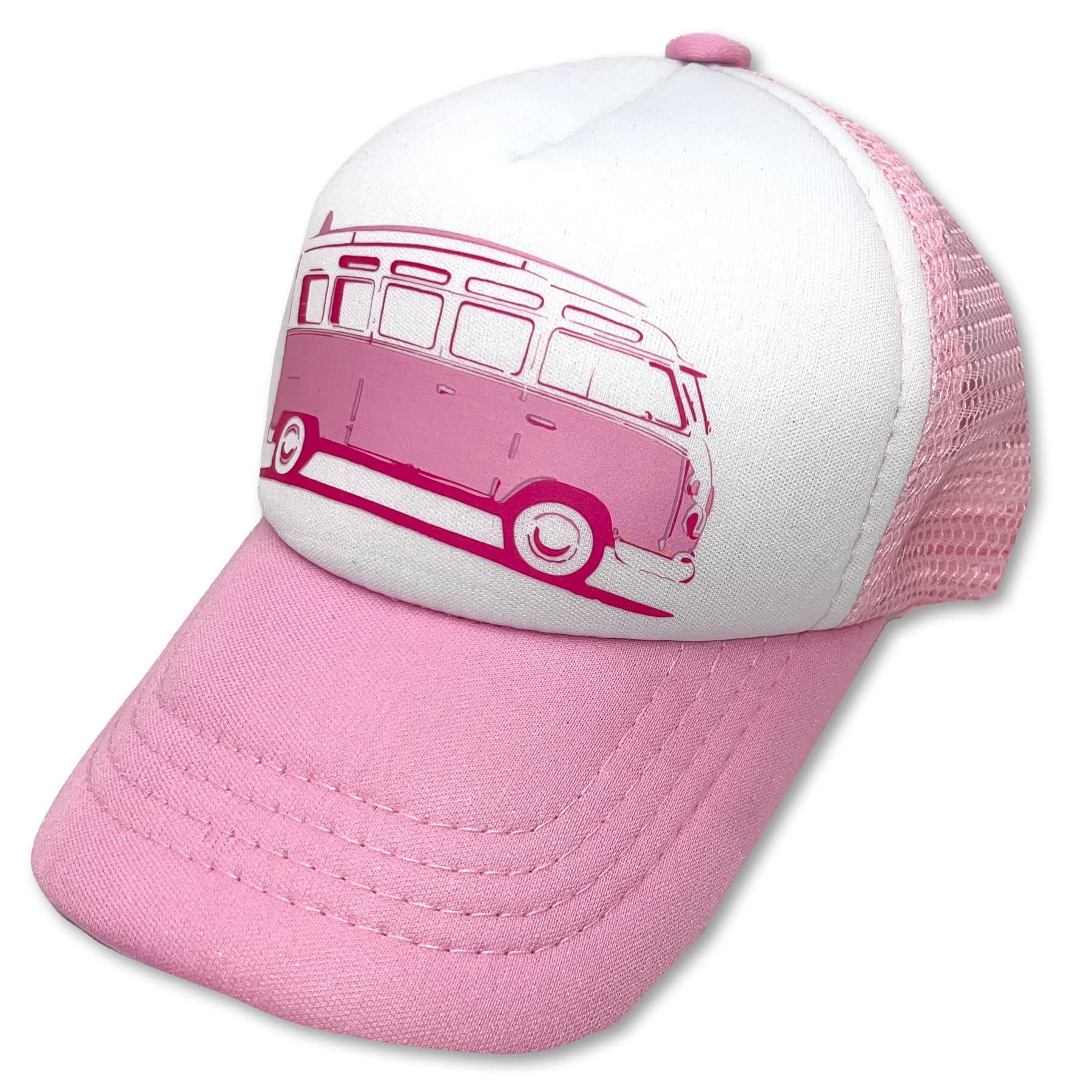 Sol Baby Surf Trucker Hat - Adjustable Pink Snapback for Beach & Summer