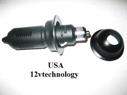 Marinco 12V Cigarette Lighter Plug with LED Light - Perfect for Boats, RVs, and Car Charging Accessories