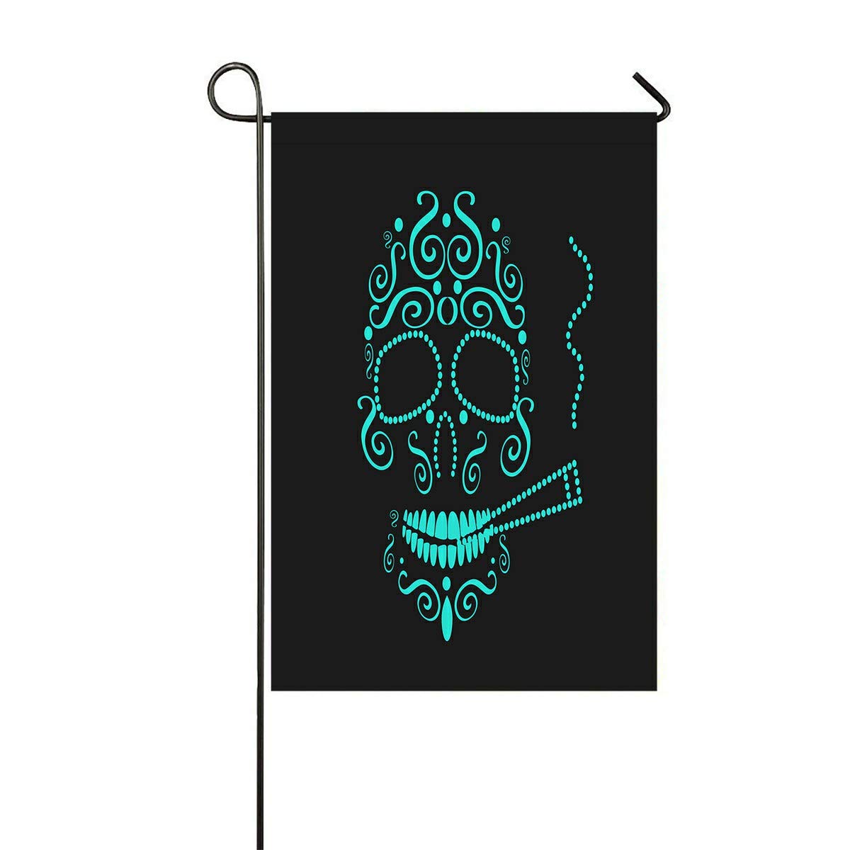 ECZJNT Skull Design Garden Flag - 12x18 Inch Outdoor Decorative Flag for Halloween, Home, Yard, and Party Decor - Perfect for Seasonal Celebrations and Gothic Themed Events