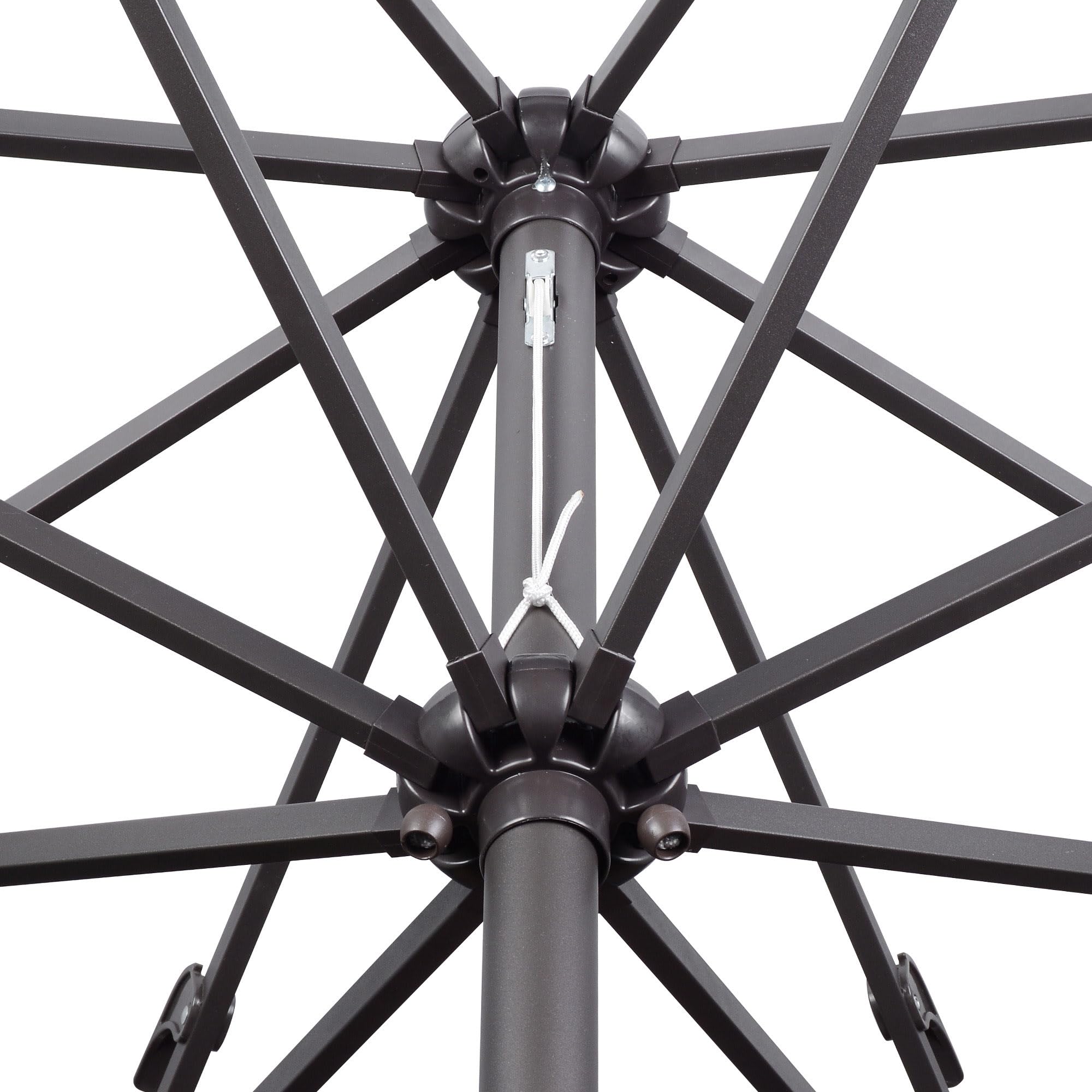 Yescom 10FT 3-Tier Solar LED Patio Umbrella with Crank & Tilt - Aluminum Frame for Outdoor Deck, Backyard, Pool Party & Night Events (Red) | Perfect for Lounging, Dining, and Entertaining Guests in Your Garden or Patio