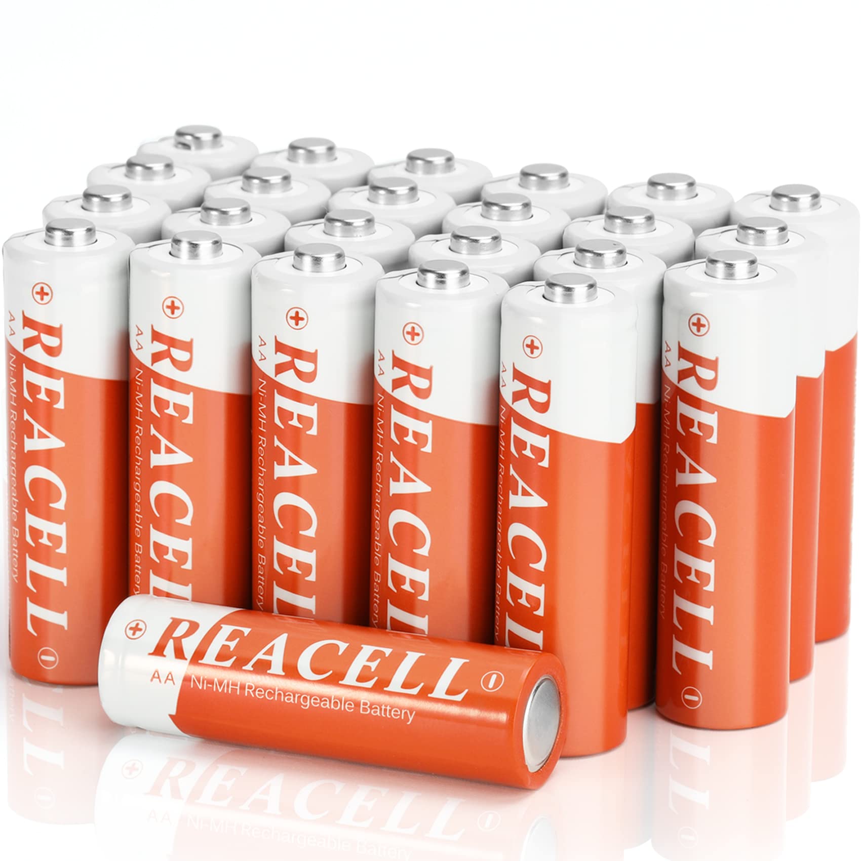24-Pack AA Rechargeable Batteries 1.2V 1200mAh NiMH - High Capacity AA Batteries for Household Devices, Solar Lights, Toys & Controllers - Perfect for Outdoor Garden Lights, Wireless Keyboards & Emergency Flashlights