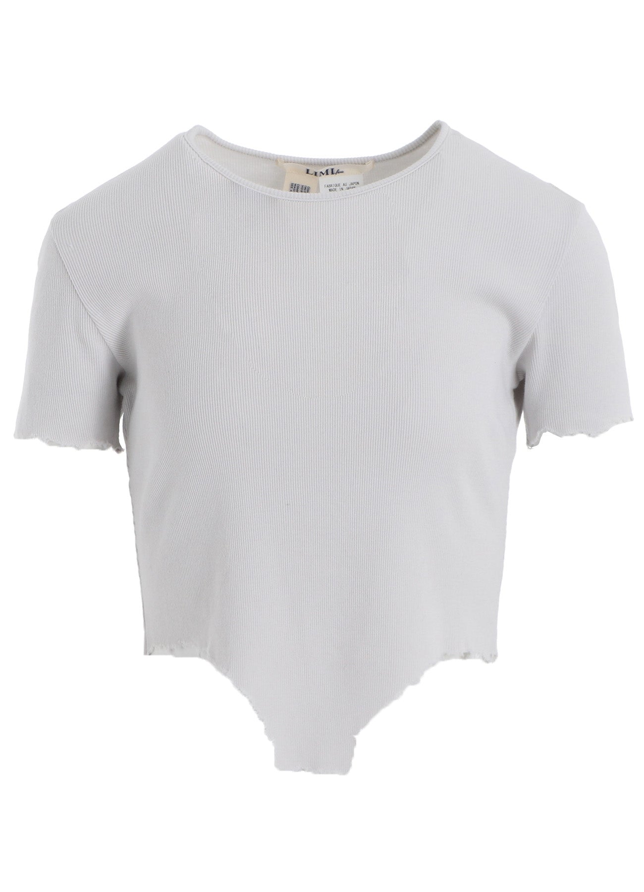 Distressed Crushed Rib Stitch T-Shirt with Raw Hem | Trendy Vintage Style for Casual Wear & Street Fashion
