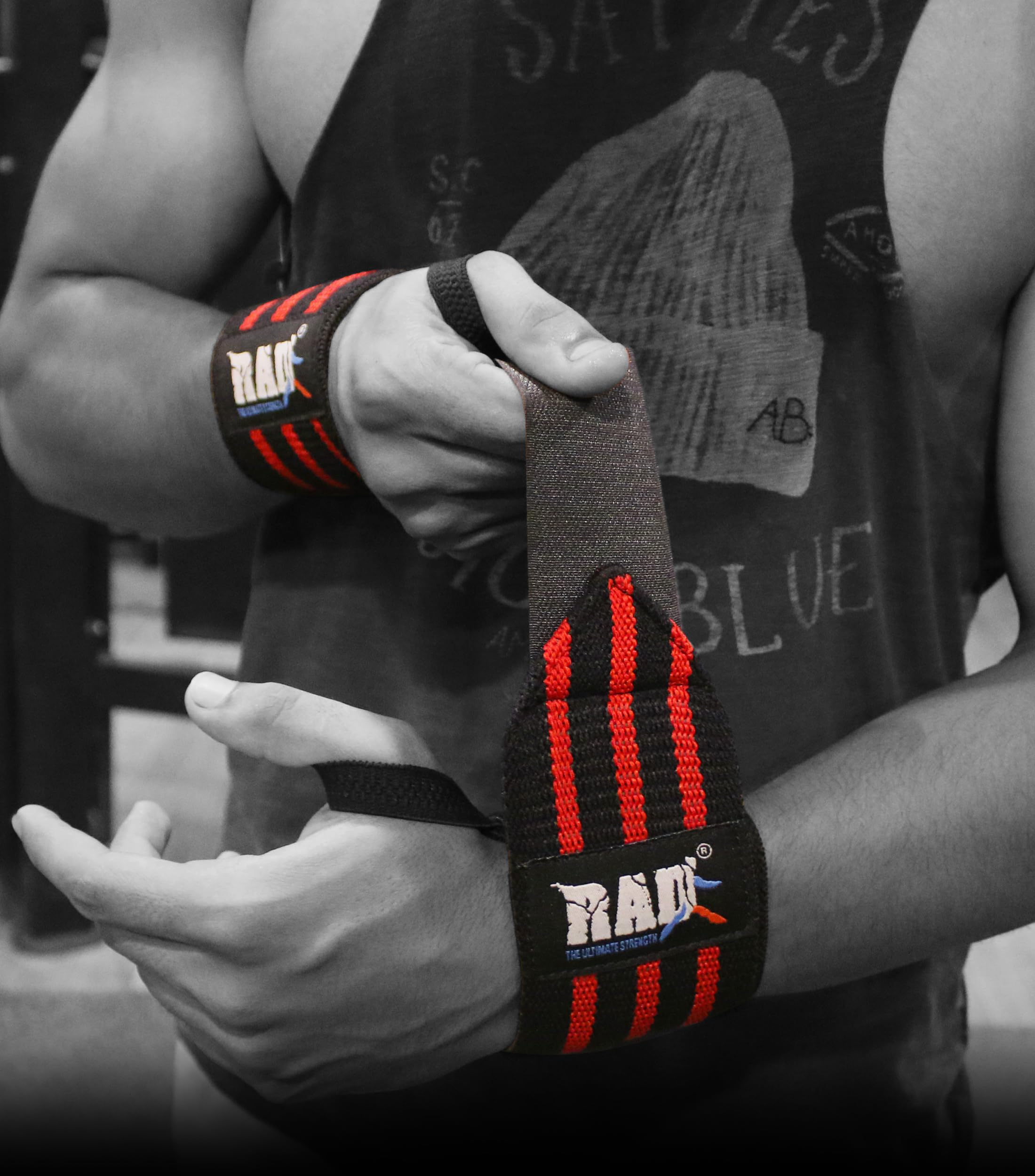 Premium RAD Weight Lifting Wrist Wraps - Support & Protection for Powerlifting, CrossFit & Gym Training - Ideal for Heavy Lifting & Strength Workouts