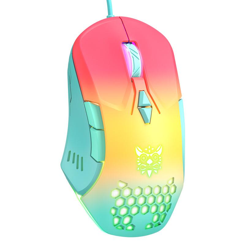 ONIKUMA CW902 Wired Gaming Mouse with 7 RGB LED Backlit Modes, 7200 DPI, Ergonomic Design - Perfect for PC Gaming, Office Work & Streaming Setup