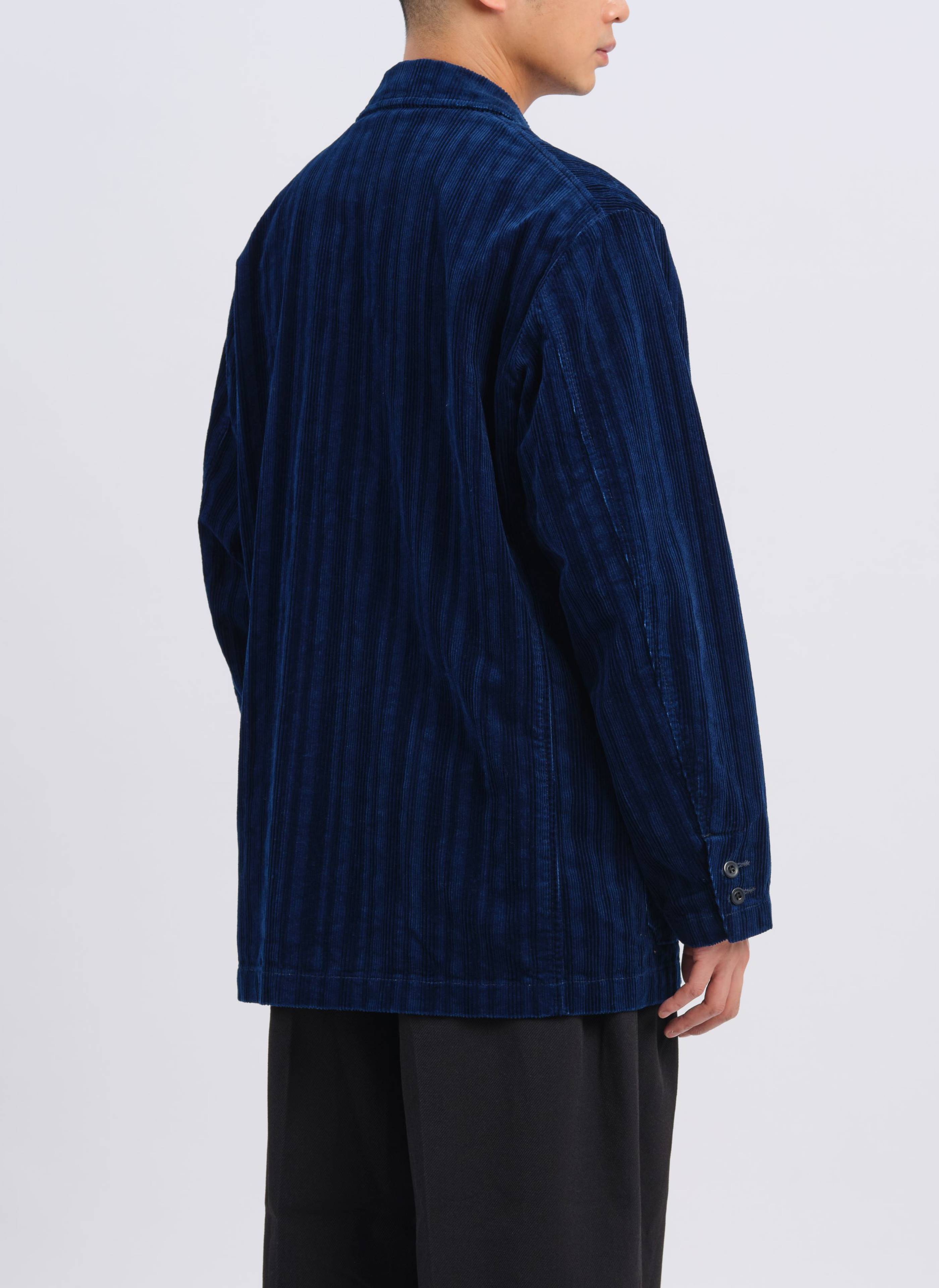 Stylish Indigo Cotton Corduroy Double-Breasted Soft Blazer for Women | Comfortable & Elegant Office Wear | Perfect for Business Meetings, Work Attire & Formal Events
