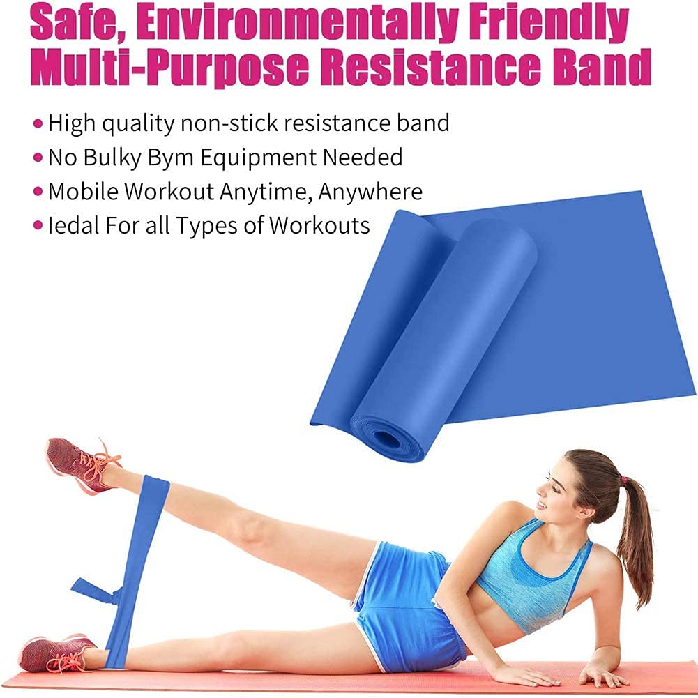 Premium Latex Resistance Bands for Full Body Workout - Stretch Exercise Bands for Home Gym, Yoga, Pilates & Physical Therapy - Ideal for Strength Training, Muscle Toning & Rehabilitation