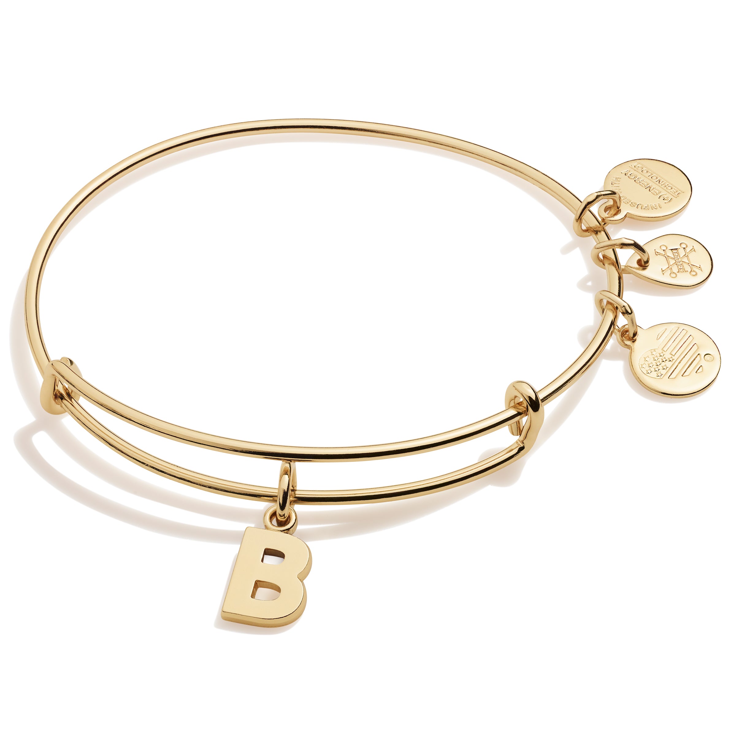 Initial B Charm Bangle - Elegant Alphabet Letter B Bracelet for Women & Girls - Perfect Gift for Birthday, Anniversary & Everyday Wear